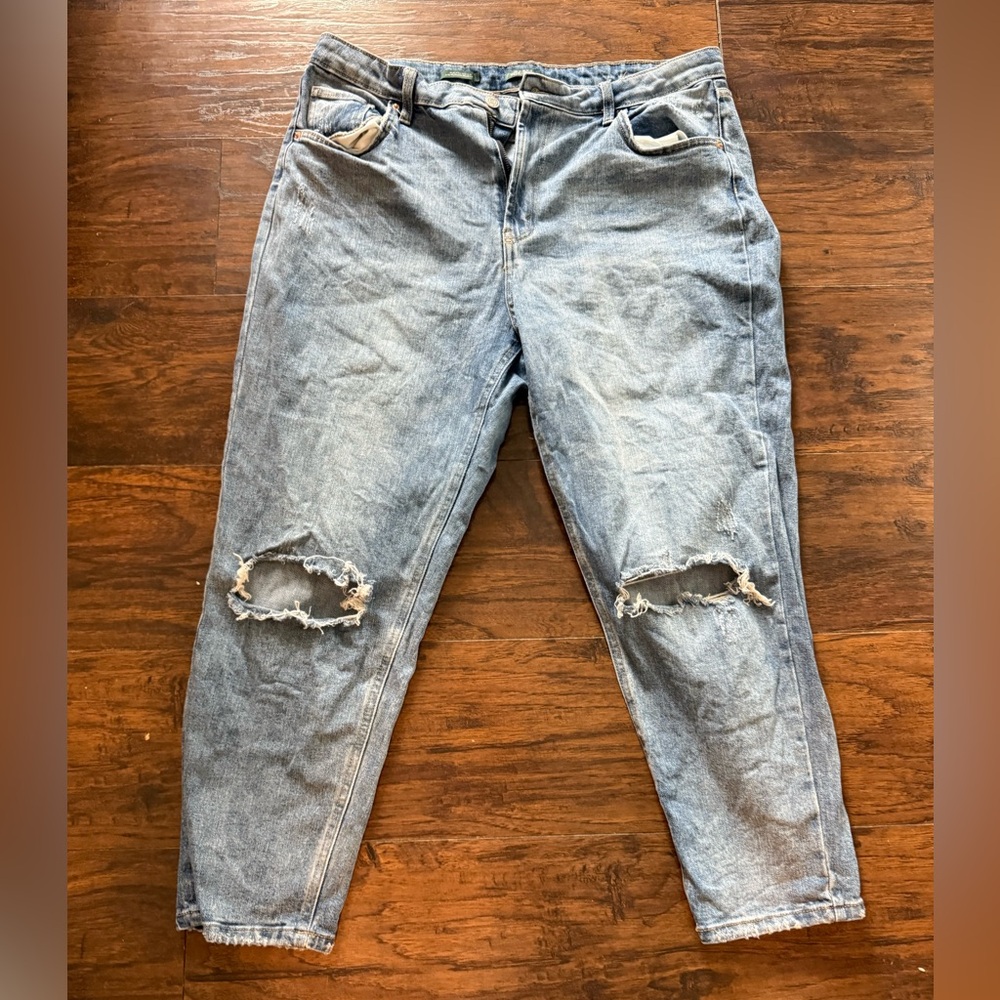Distressed jeans
